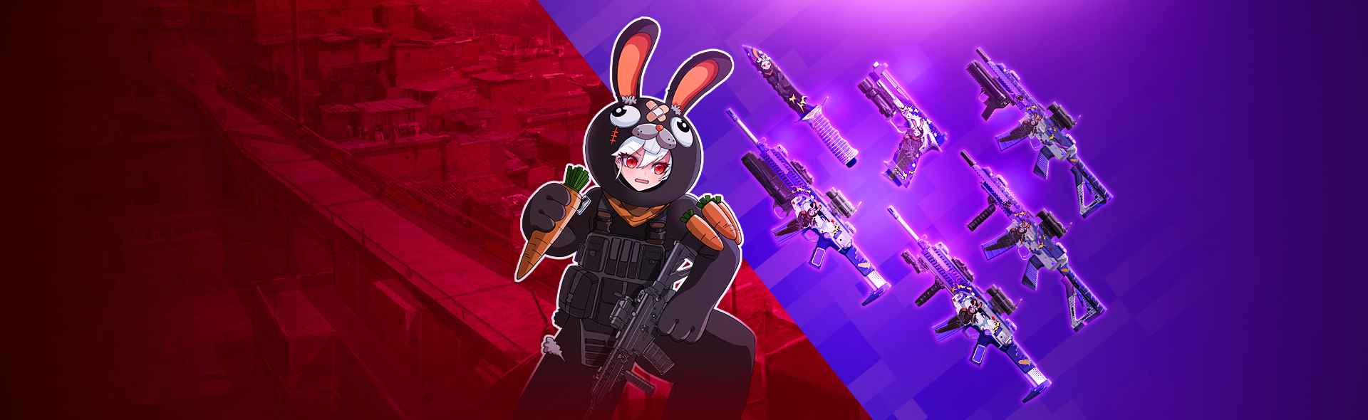 Weapon Skin UPDATE!<br />Rabbit Commando<br />January 5th ~ February 2nd<br /><br />The [BLACK RABBIT] series have arrived to commemorate the Year of the Black Rabbit.