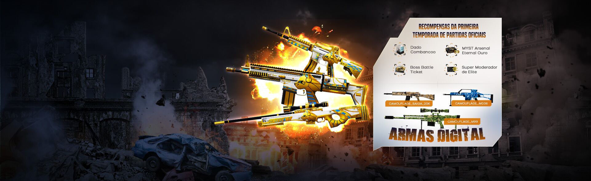 Season 1 Ranked is now open!<br /> <br />Work your way to the top.<br />and receive the exclusive<br />weapons and more!